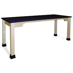 Hann Table with Scalloped Edge - Hard Maple, Plastic Top, 24" x 54"