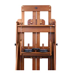 Sienna Counterweight Easel - rear view of easel showing placement of counterweights, not included