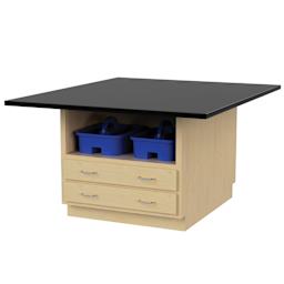 Hann Craft and Project Workstations - Black Laminate Top