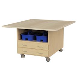 Hann Craft and Project Workstations - Maple Laminate Top, with Casters