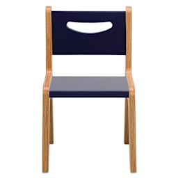 Whitney Brothers Plus Chairs-Front view with blue seat and back