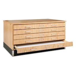 Diversified Spaces Flat File System - Oak Filing Unit shown with base and top, sold separately