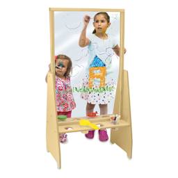 Window Art Easel - 2 children drawing on See-Thru Easel
