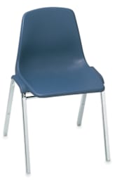 Polyshell Stacking Chair - Left angle view of Blue chair