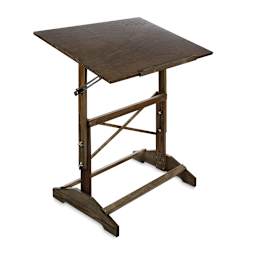 Fox Haase Professional Drafting Table - Left angled view of Ebony finish table
