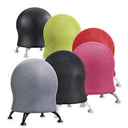Safco Zenergy Ball Chairs - Assorted colors of chairs shown in row