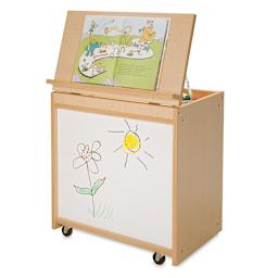 Big Book Display and Storage - Angled view showing whiteboard and Book Display Rack
