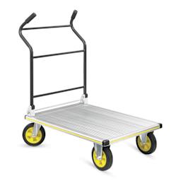 Safco Stow Away Platform Hand Truck, handle unfolded