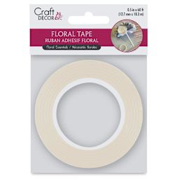 Craft Decor Floral Tape - White, 60 ft (In packaging)
