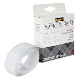 Scotch Adhesive Dots - Pkg of 200, Clear, 0.3"