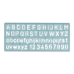 Westcott Stencil Lettering Guide - Caps, Lowercase, and Numbers,3/8"