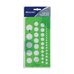 Westcott Circle Template - Small, 1/16" to 1"