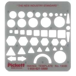 
Pickett Arrows and Shapes Templates - front view of Junior General Purpose Template