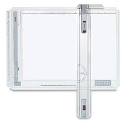 Koh-I-Noor Portable Drawing Board - Top view of board with straightedge