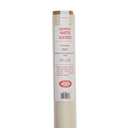 Grafix Matte Acetate - 50" x 12 ft x .003", Roll - front of packaging