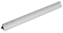 Alumicolor Hollow Triangular Drafting Scale - Angled Hollow Architect's Scale - 12 in in length