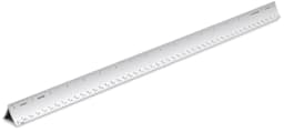 Alumicolor Hollow Triangular Drafting Scale - Angled Hollow Architect's Scale - 18 in in length