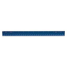 Alumicolor Hollow Triangular Drafting Scale - 12", Blue, Architect (side one)
