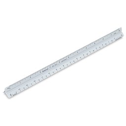 Staedtler Mars Triangular Scales - Color coded Architect Scale shown at angle (side with white groove)