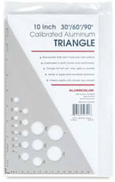 Aluminum Triangles 10"  Front view of Package