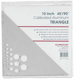 Aluminum Triangles 10" 45/90 Degree Front view of Package