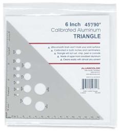 Aluminum Triangles 6" 45/90 Degree  Front view of Package