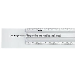 Helix Magnifying Ruler - Closeup of ruler showing magnification
