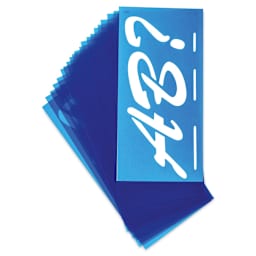 Westcott BetterLetter Plastic Letter Stencils - 3", Capital and Lower Case, Brush (out of packaging)