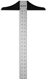 Blick Heavy-Duty T-Squares - Upright T-Square showing calibrations