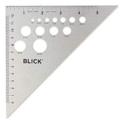 Blick Aluminum Triangles - 6", 45/90 - front