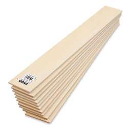Bud Nosen Basswood Sheets - 3/16" x 3" x 24", 10 Sheets