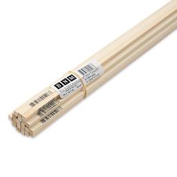 Bud Nosen Basswood Sticks - 1/4" x 1/4" x 24", 20 Sticks - close-up