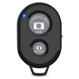 Artograph Ring Light with Floor Stand - 16" Diameter, close up of the Bluetooth remote control. 