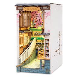 Rolife Sakura Densya DIY Book Nook Kit, constructed kit