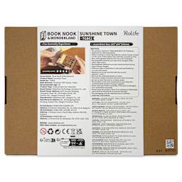 Rolife Sunshine Town DIY Book Nook Kit, back of packaging
