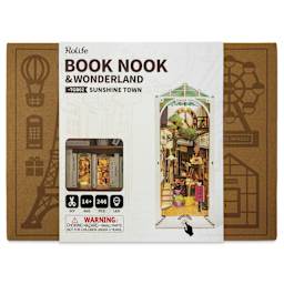 Rolife Sunshine Town DIY Book Nook Kit, front of packaging