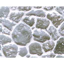 Plastruct Patterned Sheets, Field Stone, Round,1:12 Scale, finished example