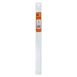 Plastruct Plastic Half-Round Rod - Pkg of 10, 0.1" Dia × 0.05" H × 10" L