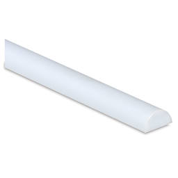 Plastruct Styrene Plastic Rods - Closeup of end of Half Round Rod