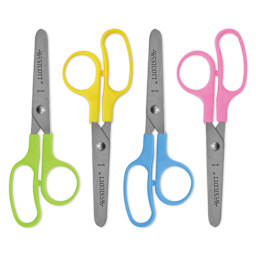 Acme Kleencut Kids' Scissors - Set of 12, with Rack, Blunt showing various colors