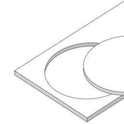 Logan FoamWerks Foamboard Cutter - Circle Cutter, illustration of perfect circle made by cutter