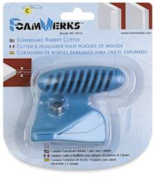 Logan FoamWerks Foam Board Rabbet Cutter - Front view of blister package showing Rabbet Cutter