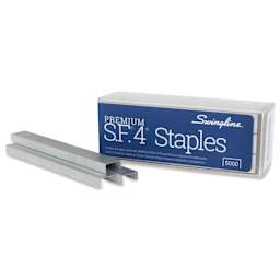 Swingline SF4 Premium Office Staples - 1/4", Box of 5000 packaging and contents