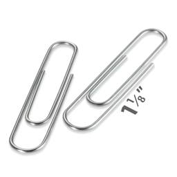 Officemate Paper Clips - Pkg of 120, Assorted Colors, No. 2 Paper Clips showing measurements