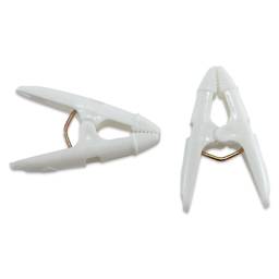 StikkiWorks Grid Ceiling Hanglers Clothes Pin Clamps, close up of individual clamps. 