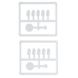 Schulcz Scale Model Furniture - Panton Chairs and Tables, Pkg of 12, 1:100, 1/8" (product out of package)