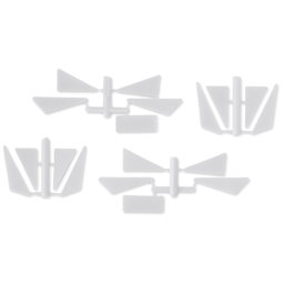 Schulcz Scale Model Building Parts - Straight Steps, Pkg of 16, 1:100, 1/8" (product out of package)