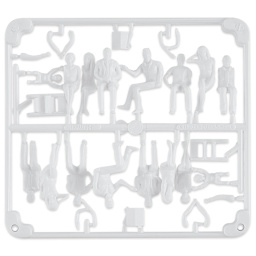 Schulcz Scale Model Figures - Hermoli Sitting, Pkg of 15, 1:50, 1/4" (product out of the package)