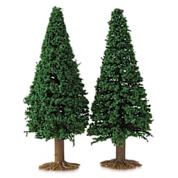 Schulcz Scale Model Trees - Pine Tree, Metal Trunk, 80 mm, Pkg of 2