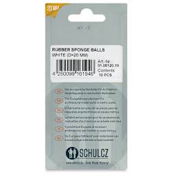 Schulcz Scale Model Foliage Spheres - Rubber Sponge, 20 mm, Pkg of 10 (back of package)